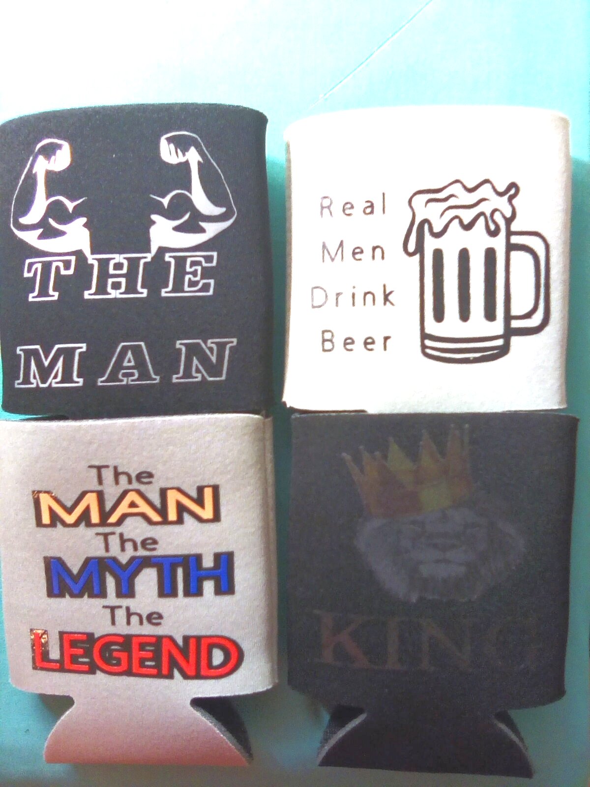 4pk Men Foam Can Cooler