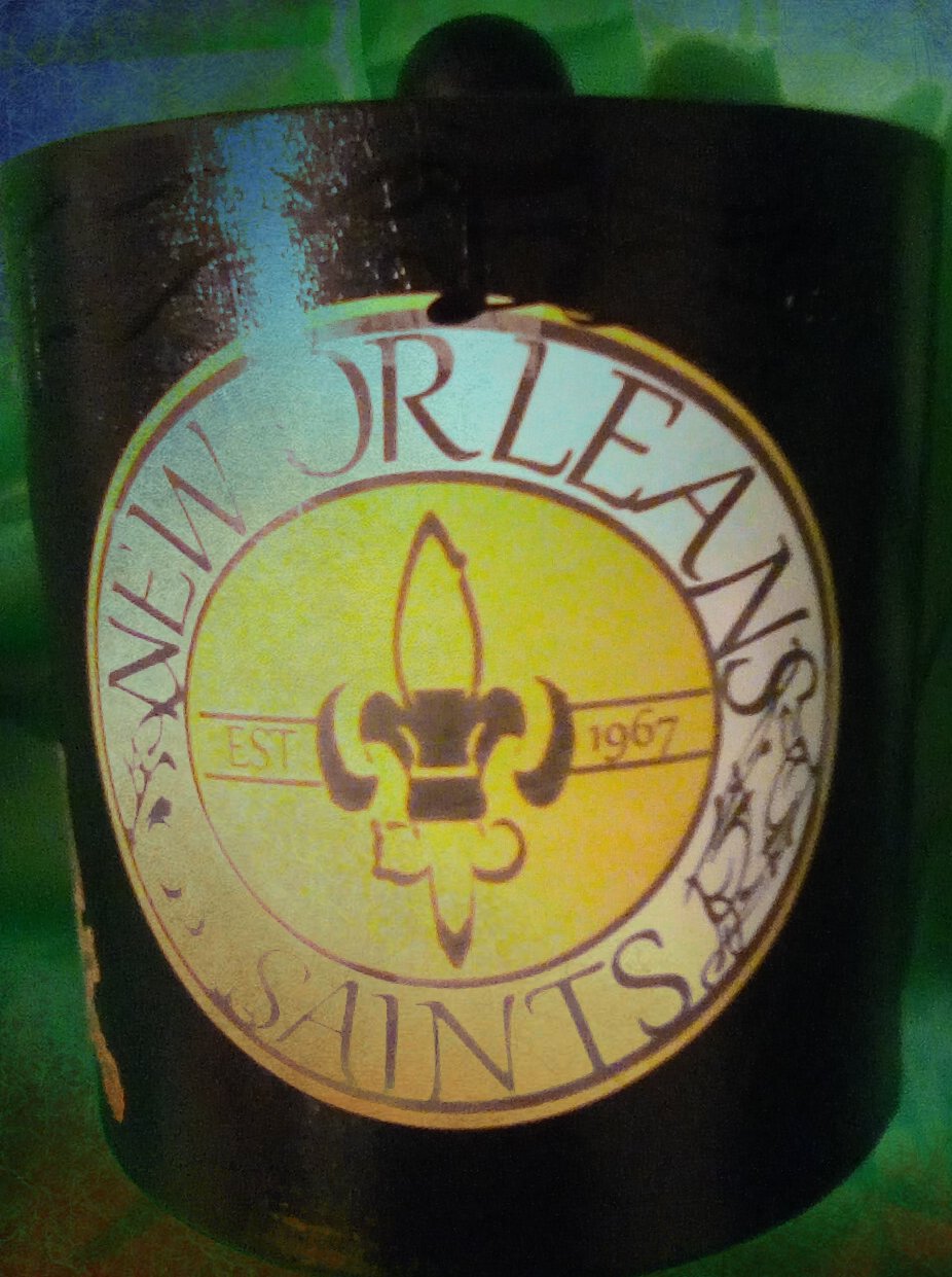 Personalized New Orleans Saints Vinyl Ice Bucket Logo "Louisiana Pride, Louisiana Strong"