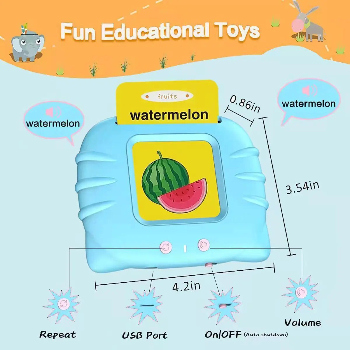 Children's Enlightening Early LearningEducation Smart Pure English Card