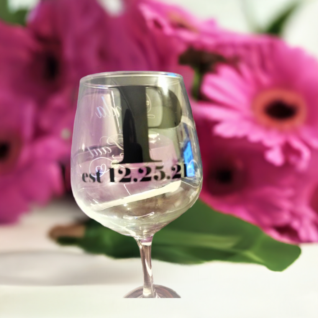 Embellished Brunello Wedding Anniversary Champagne Wine Glasses