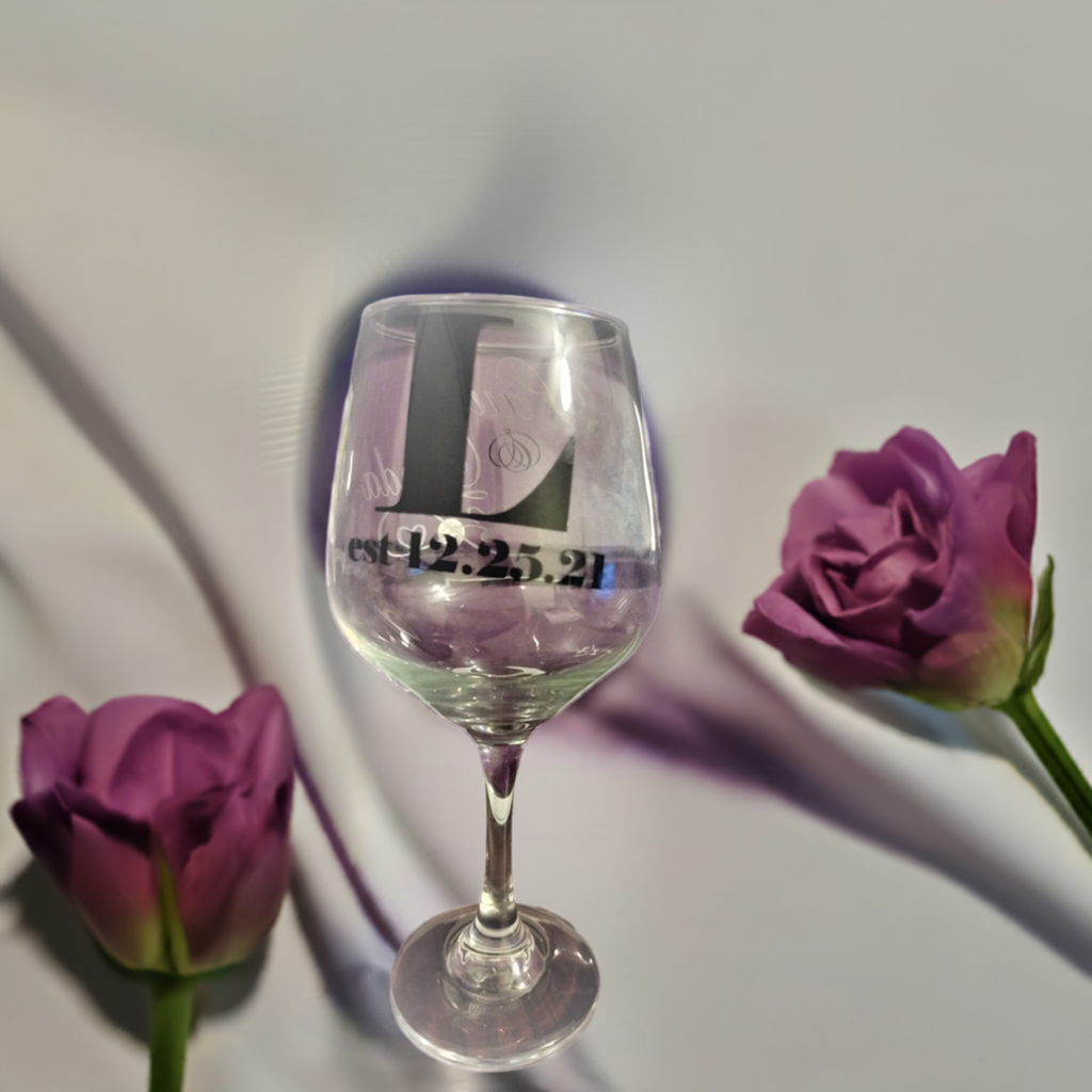 Embellished Brunello Wedding Anniversary Champagne Wine Glasses