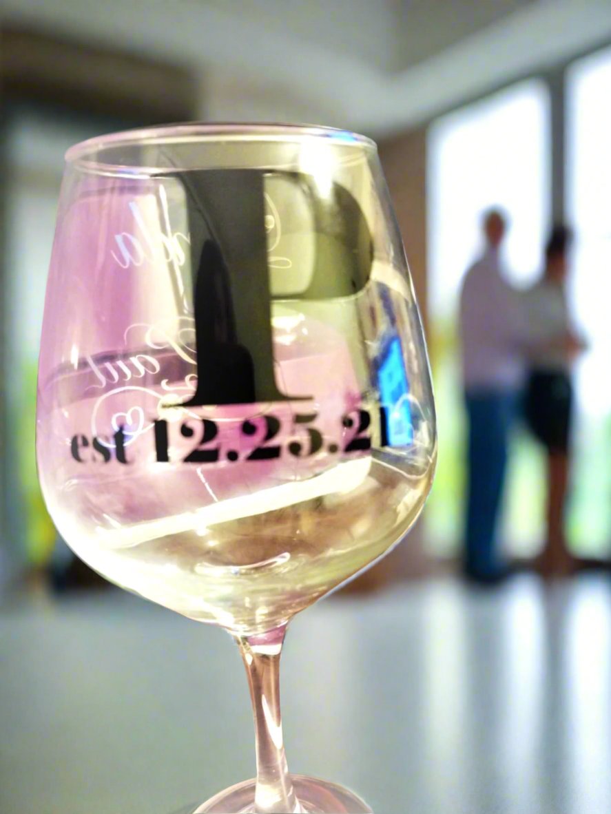 Embellished Brunello Wedding Anniversary Champagne Wine Glasses