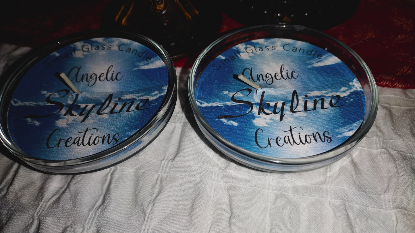 Blue "Skyline" Small Teacup Candles