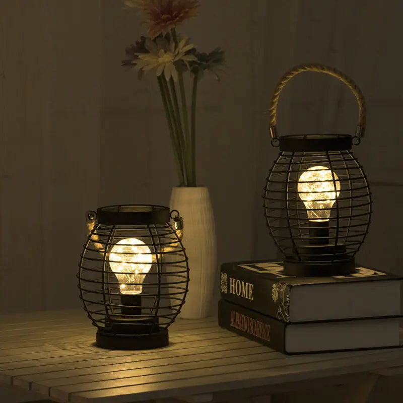 Fashion LED Iron "Night Light" Lantern Table Lamp