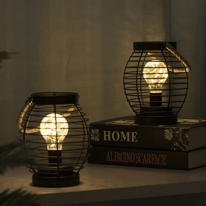 Fashion LED Iron "Night Light" Lantern Table Lamp